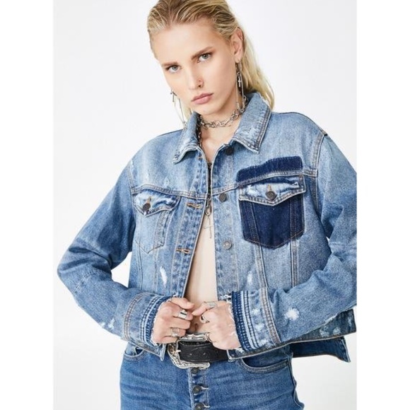 Dolls Kill Jackets & Blazers - Dolls Kills Cropped Denim Jacket. Dolls Kill Jackets & Blazers - Dolls Kills Cropped Denim Jacket.